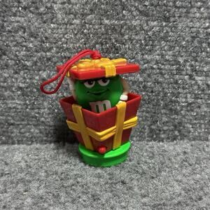 Vintage Mars Inc. Green M&M Gift Box Pop Up Present Christmas Candy Ornament